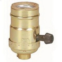 Brass Metal Shell Medium Base Turn Knob Lampholder