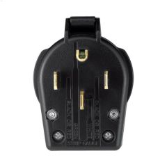 Black Universal Angled Plug 30-50A 125\/250V 3P\/4W