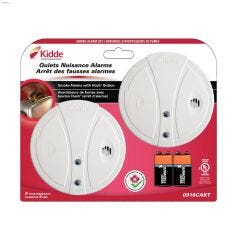 9V Battery Operated Smoke Alarm-2\/Pack