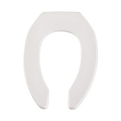 Elongated Plastic White Toilet Seat