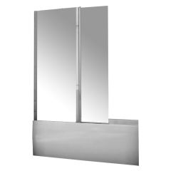 Siena 15" x 58" Chrome Frame Clear Glass Pivot Tub Shield