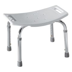250 lb White Adjustable Shower Seat