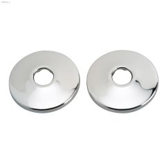 1\/2\" C 3\/8\" IP Chrome Plated Steel 2-Piece Pipe Flange Set