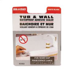 Seal-A-Crack 11' x 1\" White Adhesive Sealer