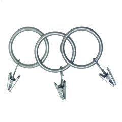 Gallery Antique Pewter Window Curtain Clip Ring-14\/Pack