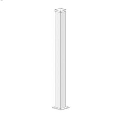 4\" x 4\" x 42\" Black Maxum Post