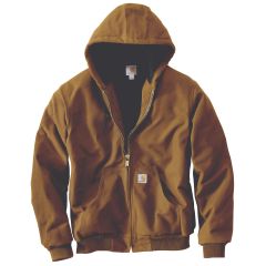XXL Men's Quilted Flannel Lined Brown Duck Active Jacket