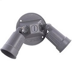Grey Die Cast Zinc Round 4\" Lampholder Combination