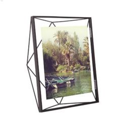 Prisma 12\" x 10\" x 3\" Black Brass Photo Frame