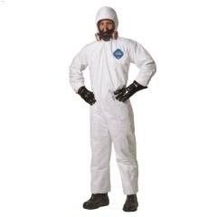 Tyvek\u00ae Large White Polypropylene Coverall With Hood