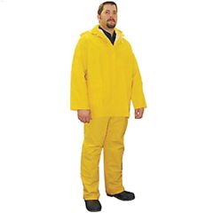 Yellow PVC\/Polyester L Men's 3-Piece Rain Suit