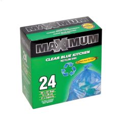 Clear Blue Recycle Bag-24\/Pack