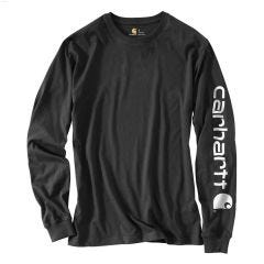 Black Cotton 2XL Men's Signature Long Sleeve T-Shirt