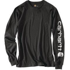 Black Cotton 2XL Men's Signature Long Sleeve T-Shirt