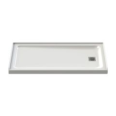 Olympia Square 6032 White Left Hand Corner Shower Base