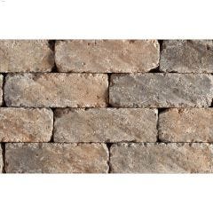 12\" Chamois Charcoal Weathered WallStone Patio Wall Block