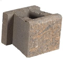 7-5\/8\" Chamois Charcoal Allan Block Jr. Garden Wall Block