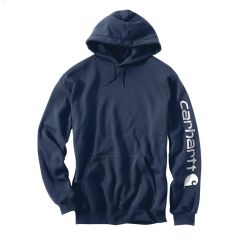 XXL New Navy Midweight Hooded Logo Men's Sweatshirt