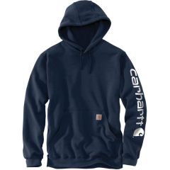 L New Navy Midweight Hooded Logo Men's Sweatshirt