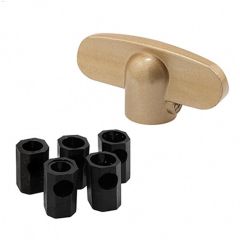 2-3\/8\" Champagne Universal Spline Operator Tee Handle