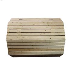 Wooden Octagon Garbage Can