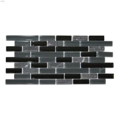 Sable Glass and Stone Mosaic Tile
