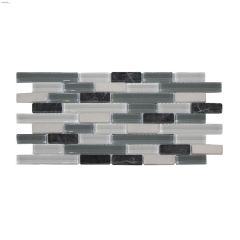 Arctic Glass and Stone Mosaic Tile