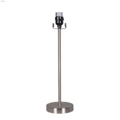 17.5\" Medium Lamp Base Satin Nickel Stick