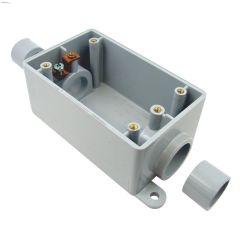 Kraloy 3\/4\"-1\/2\" 2-in-1 PVC FSC 1 Gang Box