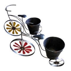 Metal Bicycle Planter