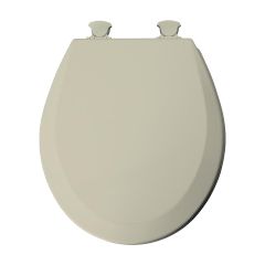 Easy Clean Bone Round Molded Wood Toilet Seat