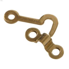 Solid Brass Bright Brass Decorative Hook & Staple