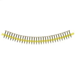 #8 x 1-1\/4\" Yellow Zinc Dichromate Flat Head Wood Screw