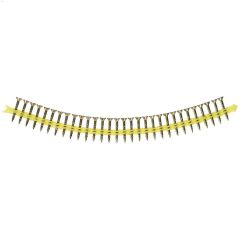 #8 x 1-1\/4\" Yellow Zinc Dichromate Flat Head Wood Screw