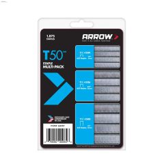 T50\u00ae 1\/4\" 3\/8\" 1\/2\" Steel Multipack Flat Crown Staple