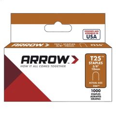 T25\u2122 3\/8\" x 5\/16\" Steel Galvanized Round Crown Staple