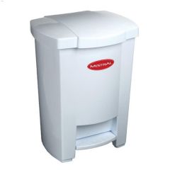 19 L White Step On Garbage Can