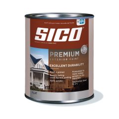 1 L 100% Acrylic Flat Pure White Exterior Latex Paint