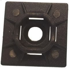 1\" x 1\" UV Black Nylon 6.6 Cable Tie Mounting Base-5\/Pack