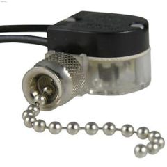 6A At 125VAC SP Nickel SPST Pull Chain Switch