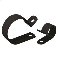 3\/8\" UV Black Plastic 1\/4\" Cable Clamp-18\/Pack