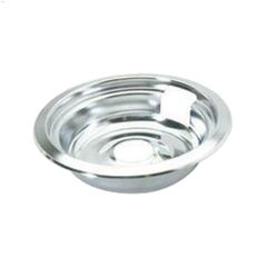 6\" Nickel Polished Chrome 1-Piece Drip Pan & Trim Ring