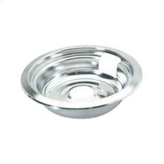 8" Nickel Polished Chrome 1-Piece Drip Pan & Trim Ring
