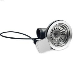 3-1\/2\" x 2-1\/2\" Steel Chrome Pop-Up Strainer