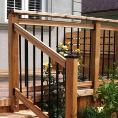 26" Black Round Baluster