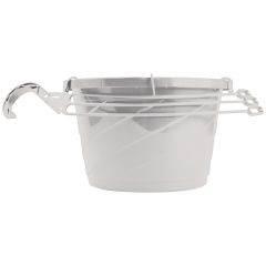 10" Euro White Hanging Basket