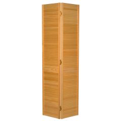 24" x 80" Louvered Pine Bifold Door