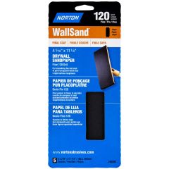 4-3/16 x 11" Drywall Paper Sheet 120grit Handy Pack-5/Pack