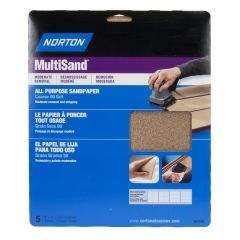 Multisand Sanding Sheet 9x11 80grit Handy Pack-5/Pack