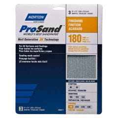 Prosand Sanding Sheet 9 X 11 180grit Handy Pack-3/Pack